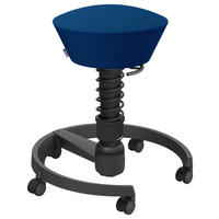 BÜROHOCKER 55/45,66/55 cm  - Blau/Schwarz, Basics, Kunststoff/Textil (55/45,66/55cm) - Aeris