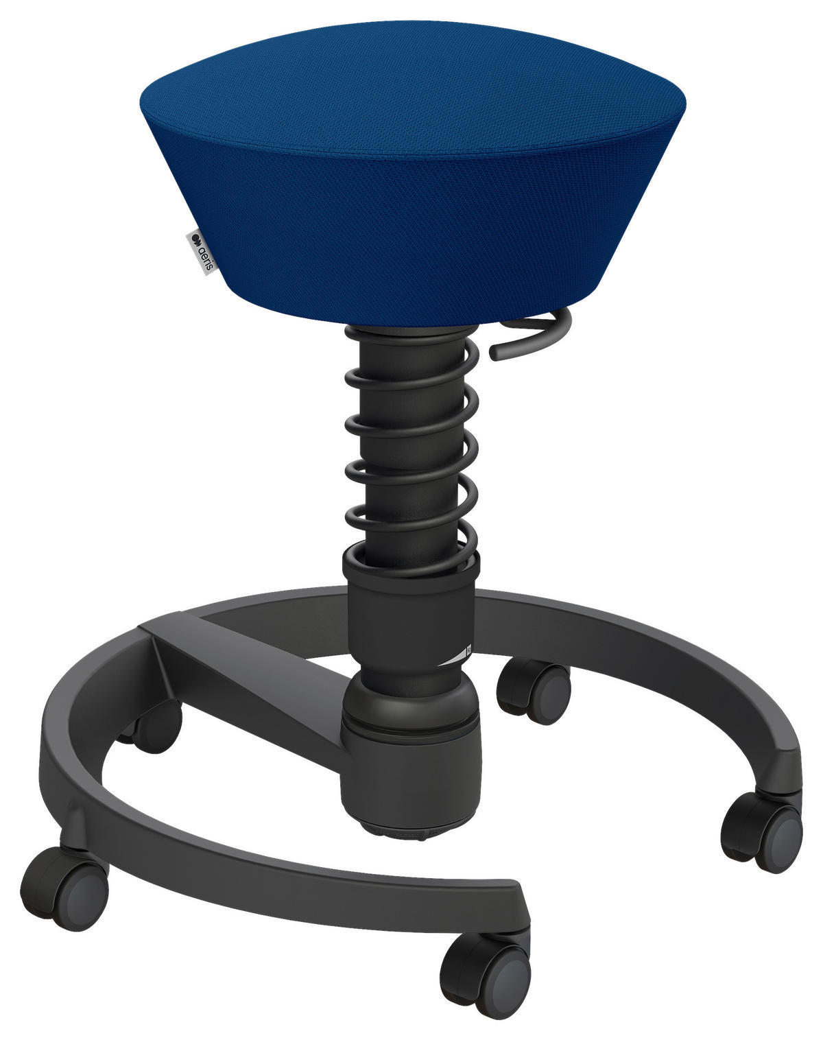 BÜROHOCKER 55/45,66/55 cm  - Blau/Schwarz, Basics, Kunststoff/Textil (55/45,66/55cm) - Aeris