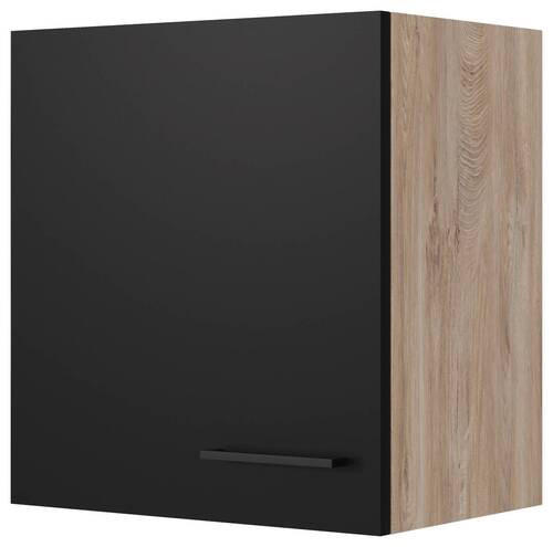 KÜCHENOBERSCHRANK 50/54,8/32 cm  in Schwarz, Eichefarben  - Eichefarben/Schwarz, KONVENTIONELL, Holzwerkstoff/Metall (50/54,8/32cm) - FlexWell