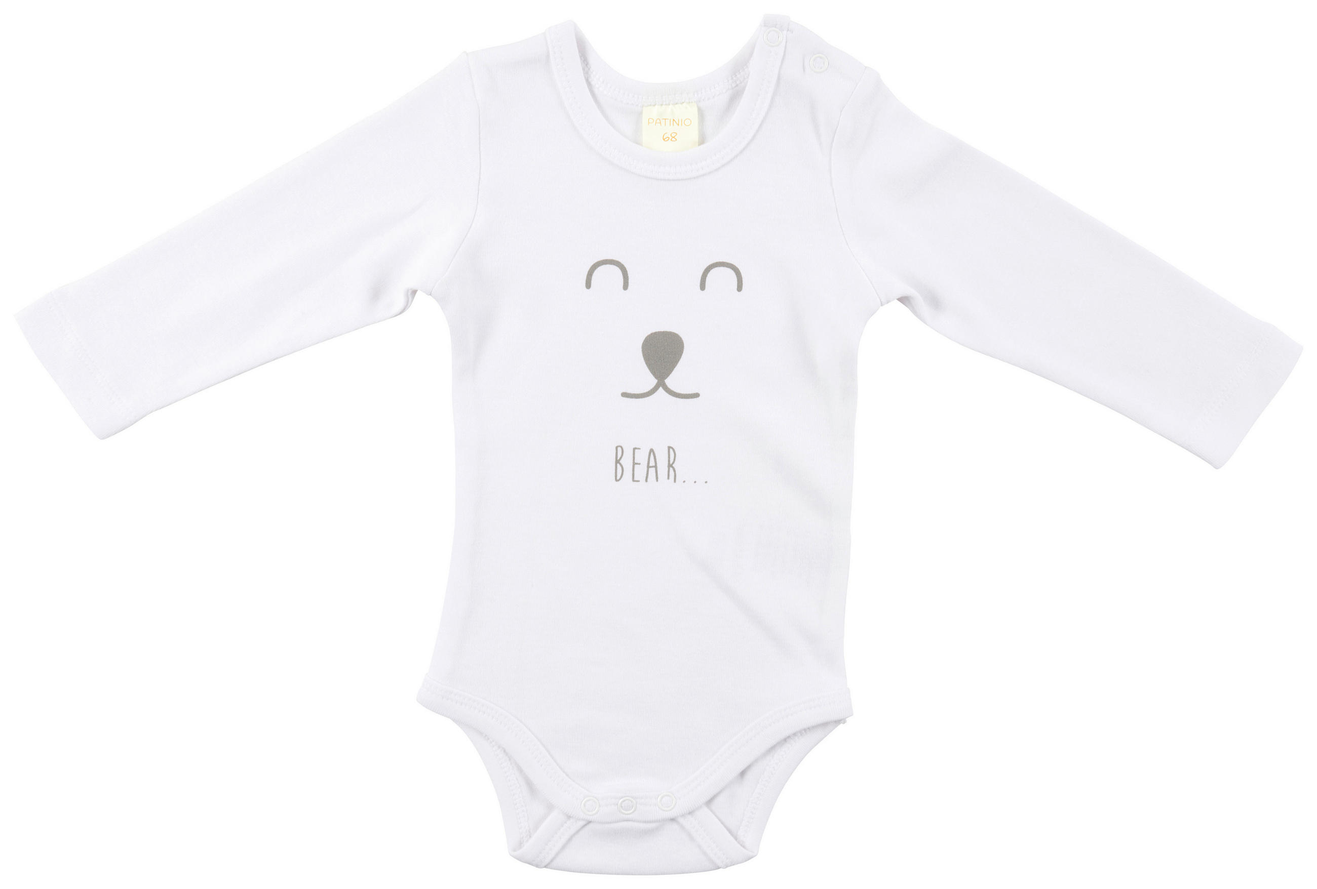 BABYBODY Bear  - vit, Basics, textil (80null) - Patinio