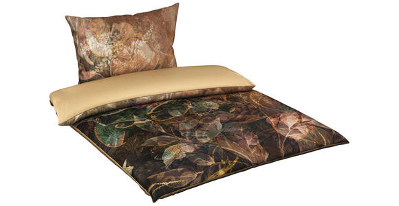 WENDEBETTWÄSCHE Satin 140/200 cm - Taupe, KONVENTIONELL, Textil (140/200cm) - Esposa