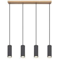 HÄNGELEUCHTE 65/6/120 cm   - Graphitfarben, Design, Metall (65/6/120cm) - Globo