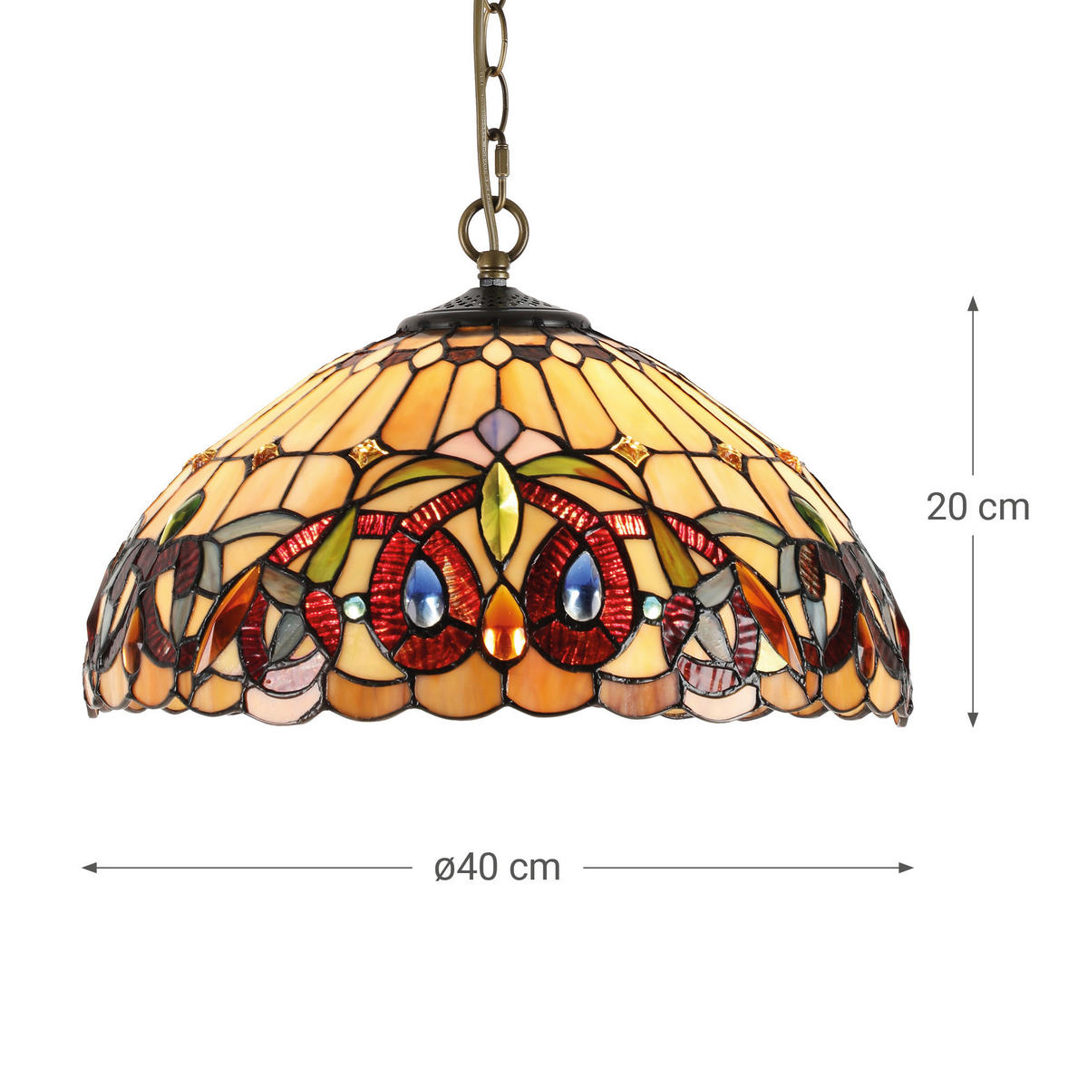 FÜGGŐLÁMPA  - többszínű, Basics, Üveg (40/220/40cm)