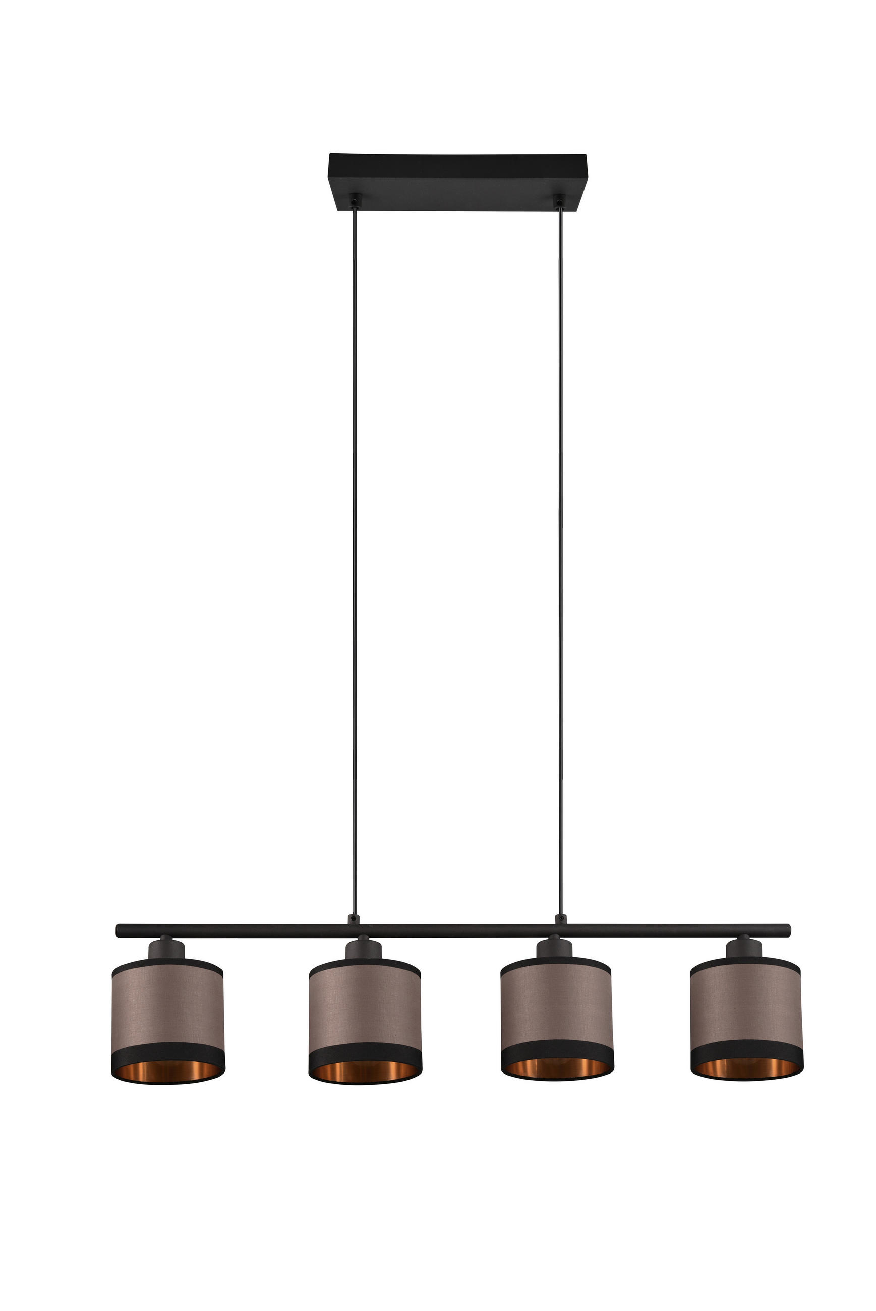 XXXLutz Pendelleuchte Davos Gold, Taupe, Grau 12x150x75 cm