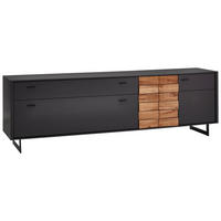 LOWBOARD  in 223,8/69,6/46,4 cm  - Eichefarben/Anthrazit, Design, Holz/Holzwerkstoff (223,8/69,6/46,4cm) - Novel