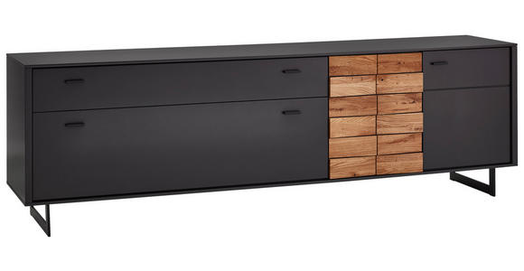 LOWBOARD  in 223,8/69,6/46,4 cm  - Eichefarben/Anthrazit, Design, Holz/Holzwerkstoff (223,8/69,6/46,4cm) - Novel