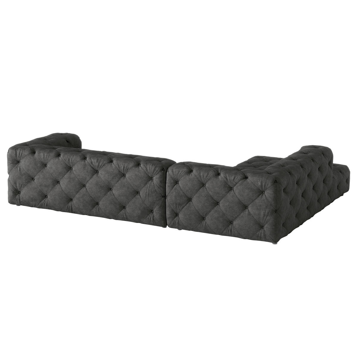 ECKSOFA Fresco in Mikrofaser Anthrazit  228/325 cm  - Anthrazit/Schwarz, Design, Kunststoff/Textil (228/325cm) - P & B