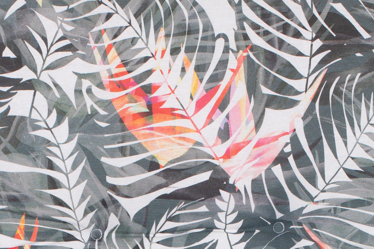 SESSELAUFLAGE Blätter  - Grau, Basics, Textil (118/46/8cm) - Gardenson