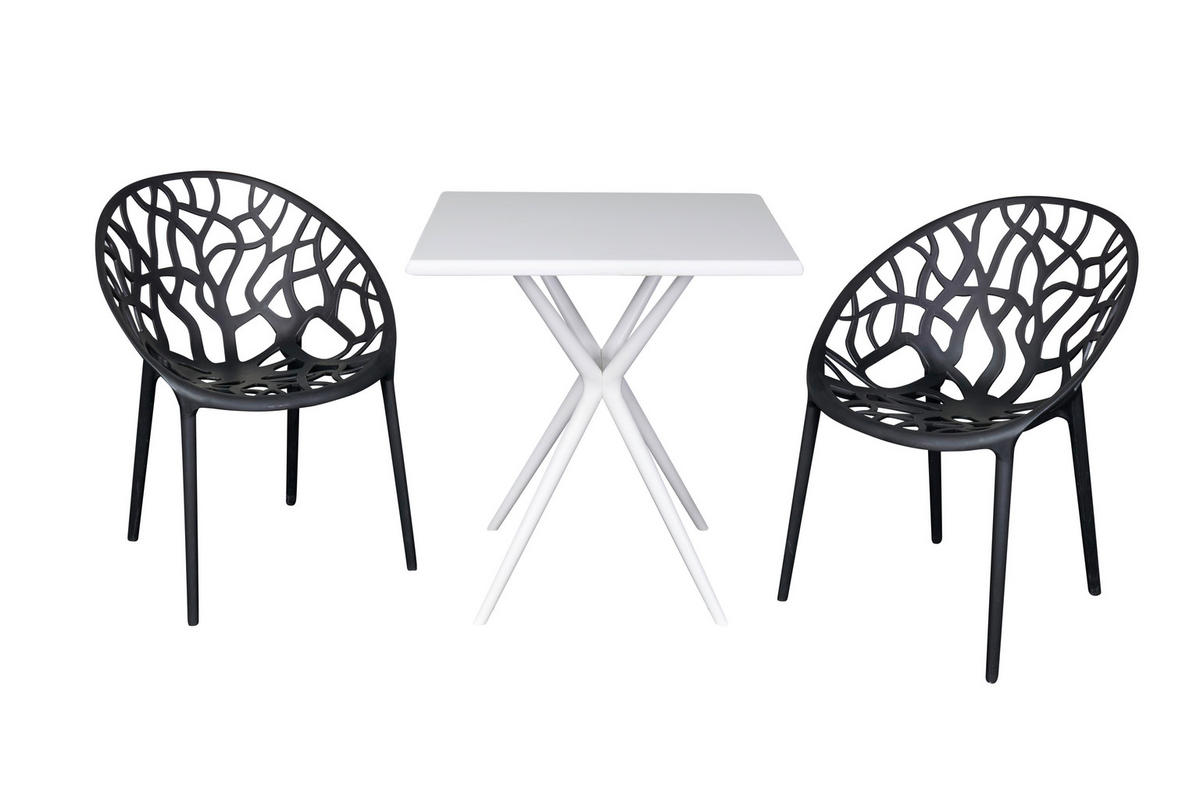 GARTENTISCH 70/70/74 cm Kunststoff quadratisch  - Weiß, Design, Kunststoff (70/70/74cm) - Ambia Garden