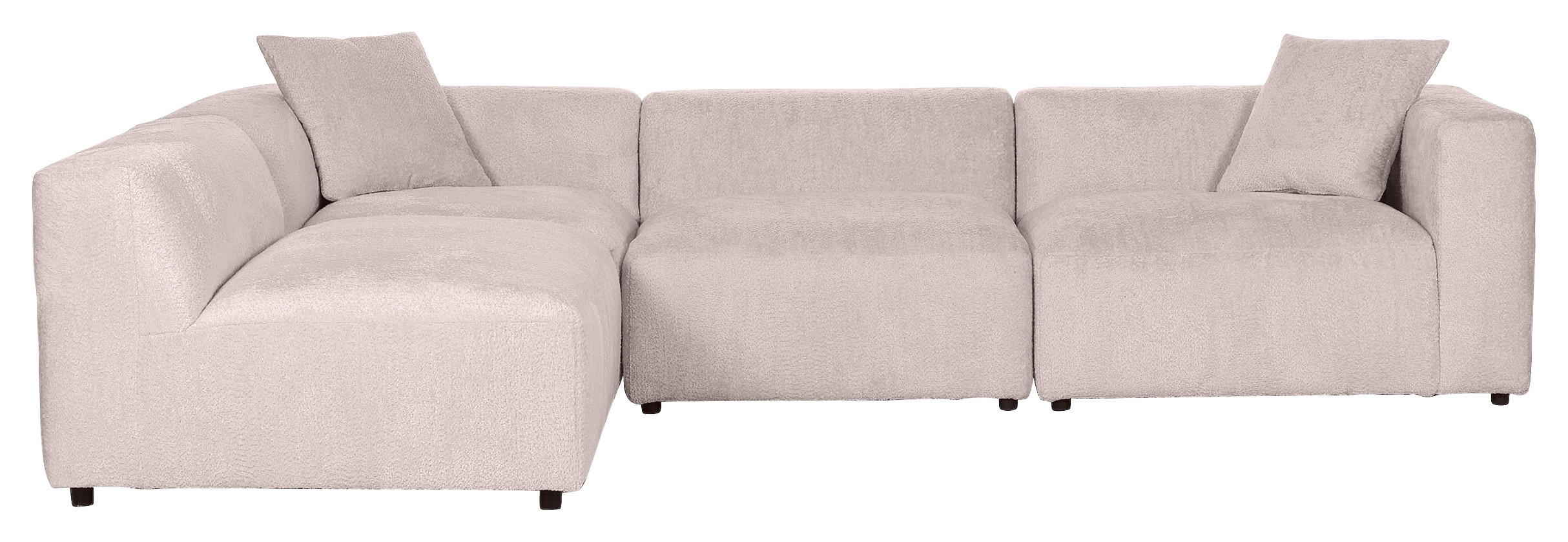 ECKSOFA Rosa Chenille  - Creme/Schwarz, MODERN, Kunststoff/Textil (239/317cm) - Carryhome