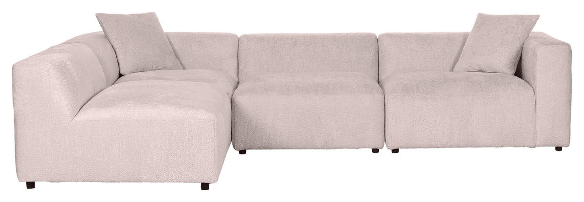 ECKSOFA Rosa Chenille  - Creme/Schwarz, MODERN, Kunststoff/Textil (239/317cm) - Carryhome