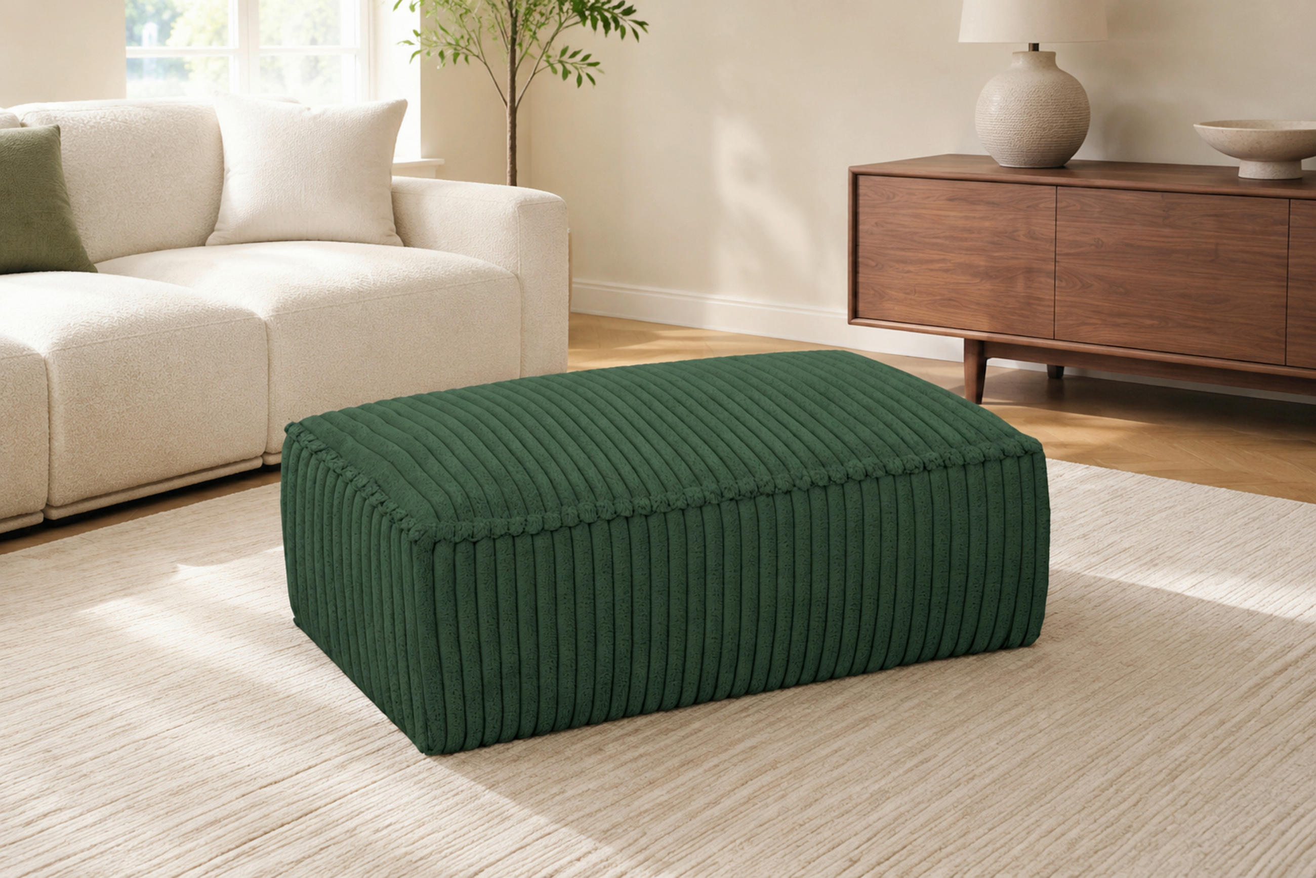 TABURETKA, textil, kompozitné drevo, 105/43/65 cm - čierna/tmavozelená, Konventionell, kompozitné drevo/textil (105/43/65cm) - Livetastic