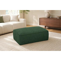 HOCKER in Textil, Holzwerkstoff Dunkelgrün  - Dunkelgrün/Schwarz, KONVENTIONELL, Holzwerkstoff/Kunststoff (105/43/65cm) - Livetastic
