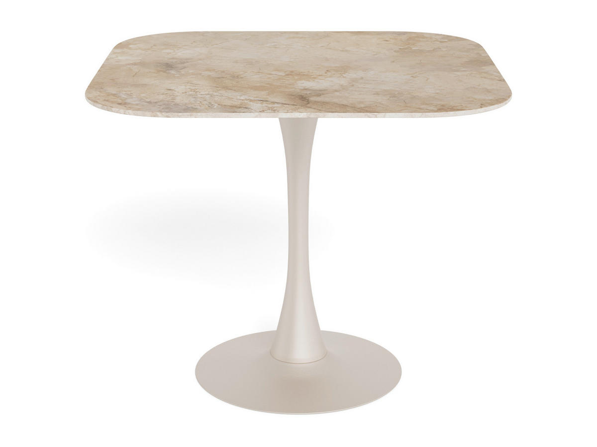 ESSTISCH in Metall, Keramik 90/90/75 cm  - Braun/Grau, MODERN, Keramik/Metall (90/90/75cm) - MID.YOU