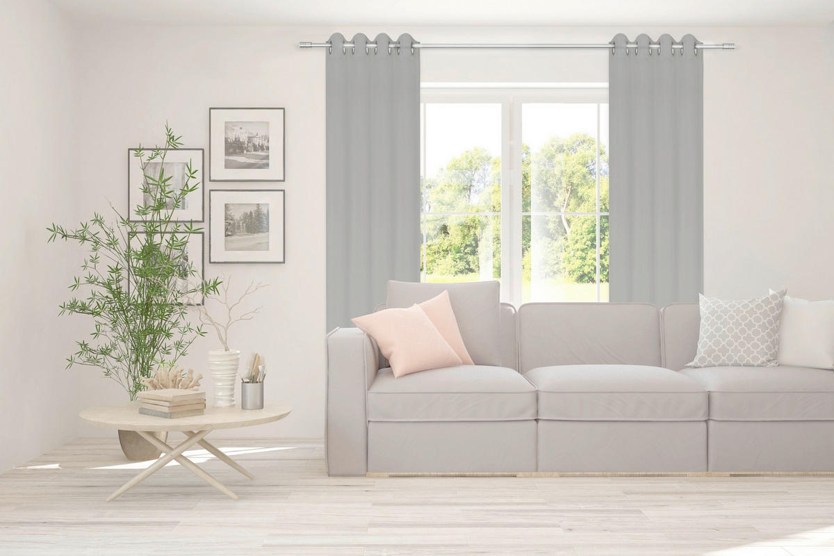 ÖSENSCHAL halbtransparent 135/245 cm   - Grau, Basics, Textil (135/245cm)
