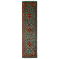 ORIENTTEPPICH 80/300 cm Kashan LT Blue/Peach Orange, Hellblau  - Orange/Hellblau, LIFESTYLE, Textil (80/300cm) - Cazaris