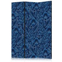 PARAVENT - Blau/Dunkelblau, Basics, Textil (135/172/3cm) - artgeist