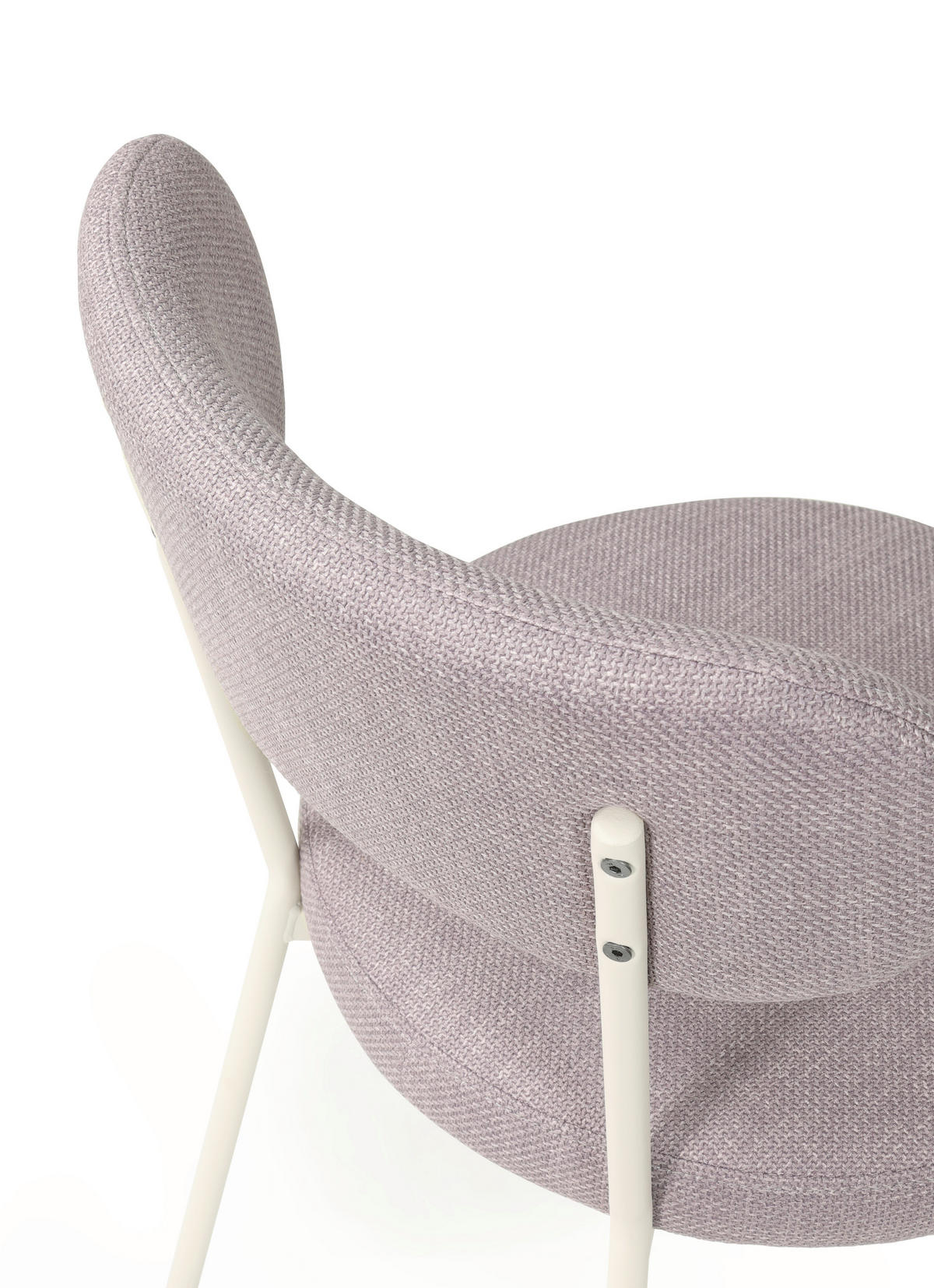 STUHL Webstoff Weiß, Dunkelrosa  - Dunkelrosa/Weiß, Basics, Textil/Metall (50/81,5/59cm) - Tom Tailor