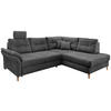 ECKSOFA in Chenille Anthrazit  - Anthrazit/Naturfarben, Modern, Holz/Textil (264/206cm) - Livetastic