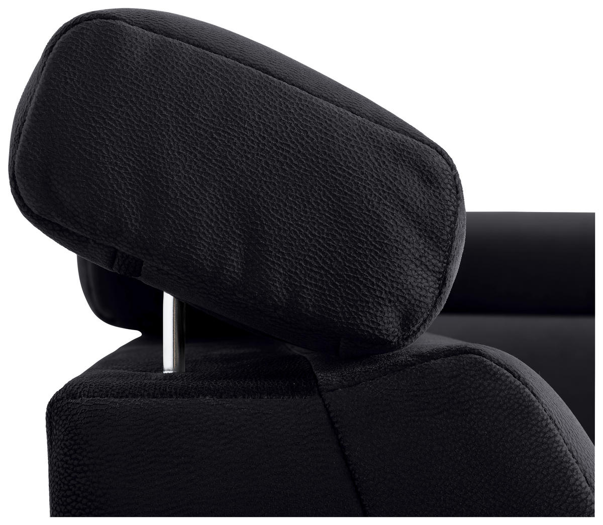 KUTNA GARNITURA tekstil  crna   - boje kroma/crna, Konvencionalno, tekstil/metal (206/271cm) - Carryhome