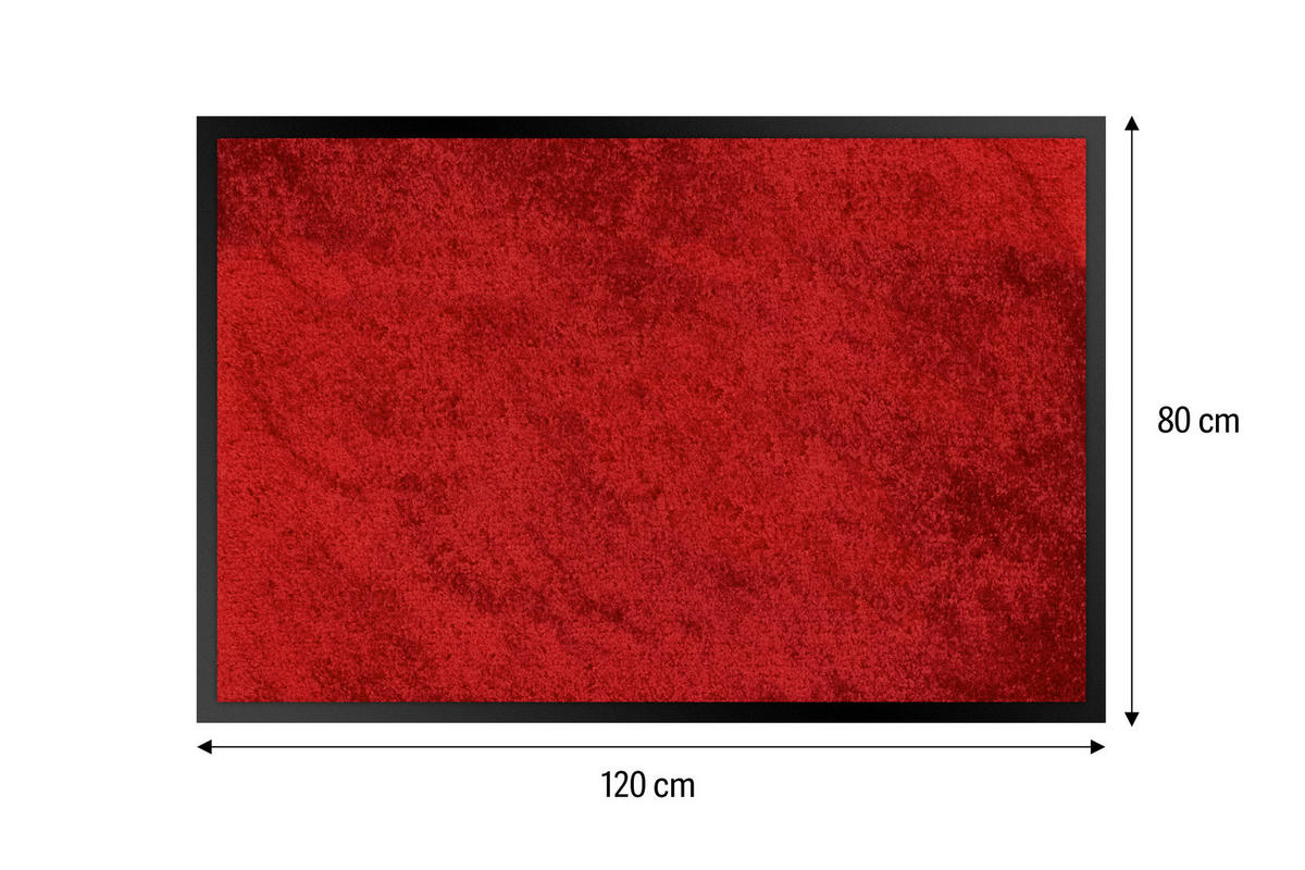 SZENNYFOGÓ SZŐNYEG - piros, Basics, műanyag/textil (80/120cm)