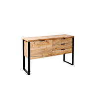 SIDEBOARD 119/76/39,5 cm  in Eichefarben  - Eichefarben/Anthrazit, Modern, Holzwerkstoff/Metall (119/76/39,5cm)
