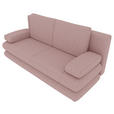 SCHLAFSOFA  in Mikrofaser Rosa  - Schwarz/Rosa, KONVENTIONELL, Kunststoff/Textil (212/93/90cm) - Carryhome