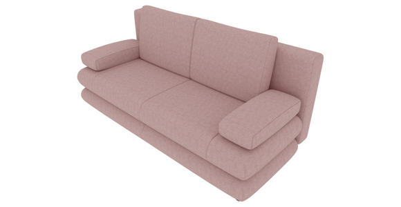 SCHLAFSOFA  in Mikrofaser Rosa  - Schwarz/Rosa, KONVENTIONELL, Kunststoff/Textil (212/93/90cm) - Carryhome