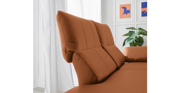 RÉCAMIERE in Echtleder Cognac - Chromfarben/Cognac, Design, Leder/Metall (209/85-109/95-16cm) - Dieter Knoll