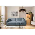 2-SITZER-SOFA in Chenille Blau  - Blau/Schwarz, KONVENTIONELL, Kunststoff/Textil (233/90/110cm) - Carryhome