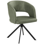 ARMLEHNSTUHL  Stoffauswahl, Sitzfläche 360° drehbar, inklusive Armlehnen, automatische Rückholfunktion Samt  - Schwarz/Grün, KONVENTIONELL, Textil/Metall (56/84/59cm) - Moderano