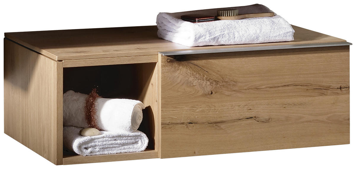 MOBILIER BAIE - alb/culoare lemn stejar, Design, sticlă/lemn (160cm) - Voglauer