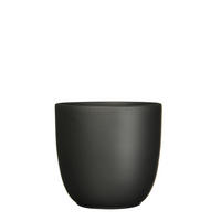 CVETLIČNI LONEC - črna, Basics, keramika (25/23cm)