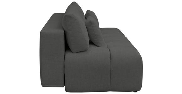 BOXSPRINGSOFA in Chenille Anthrazit  - Anthrazit/Schwarz, MODERN, Kunststoff/Textil (210/72/105cm) - Cantus