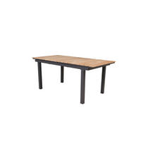 GARTENTISCH 180/90/75 cm Holz, Metall rechteckig  - Schwarz/Teakfarben, MODERN, Holz/Metall (180/90/75cm) - Gardenson