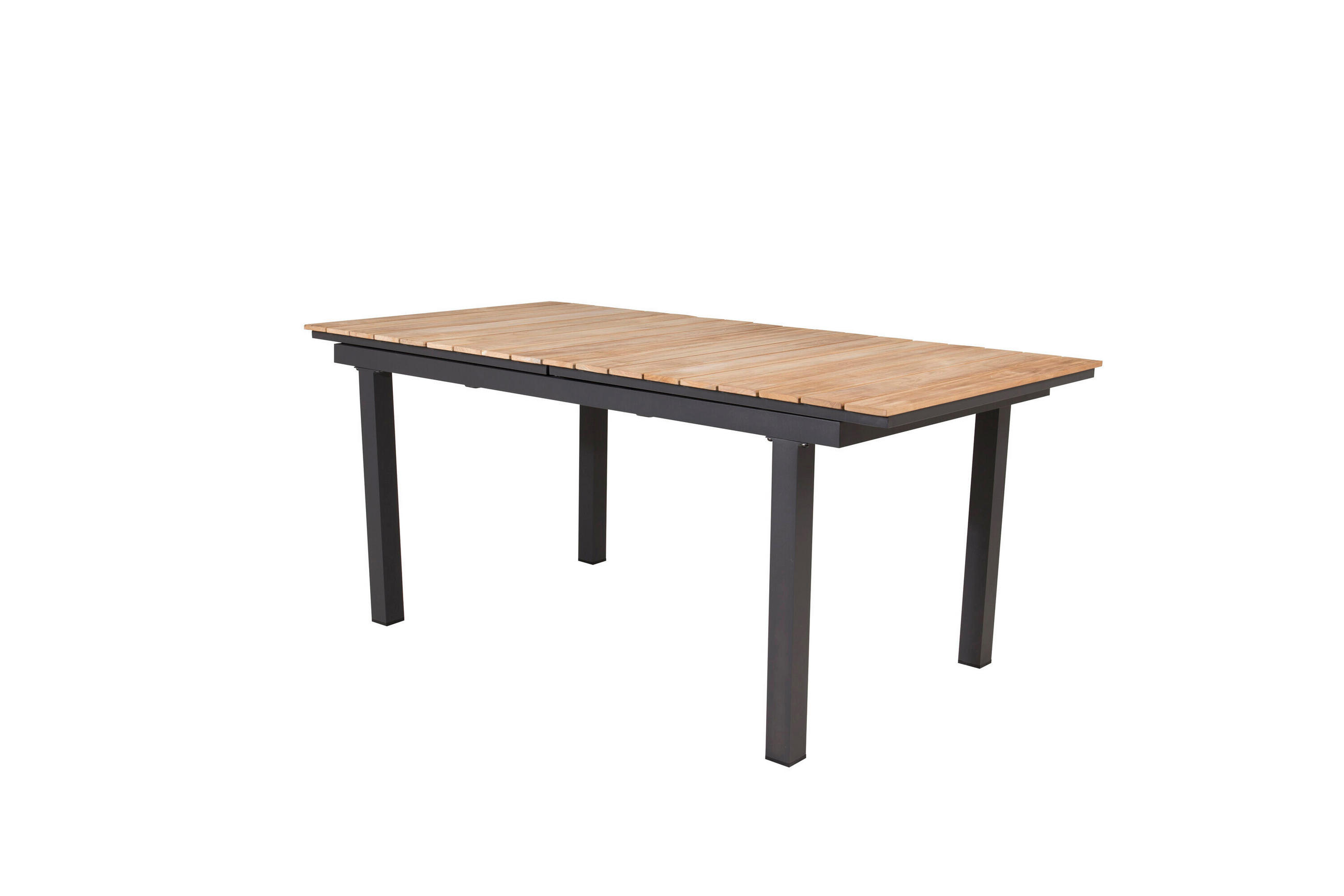 Gardenson Gartentisch Schwarz, Teak 90x75x180 cm