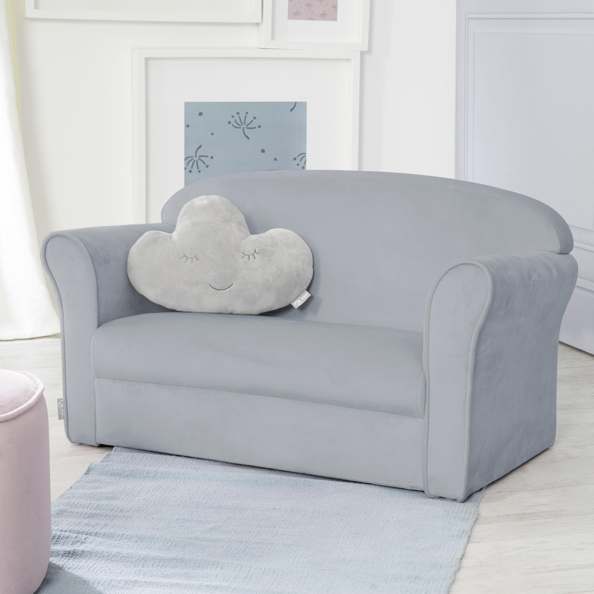 KINDERSOFA roba Lil Sofa  - Hellblau, Basics, Textil (78/43/39cm) - Roba