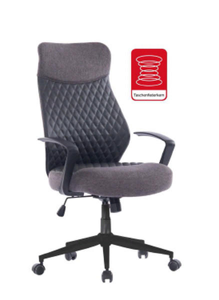 FORGÓSZÉK  bőrhatású textil antracit, sötétszürke  - fekete/antracit, Modern, műanyag/textil (68/112-120/68cm) - Xora