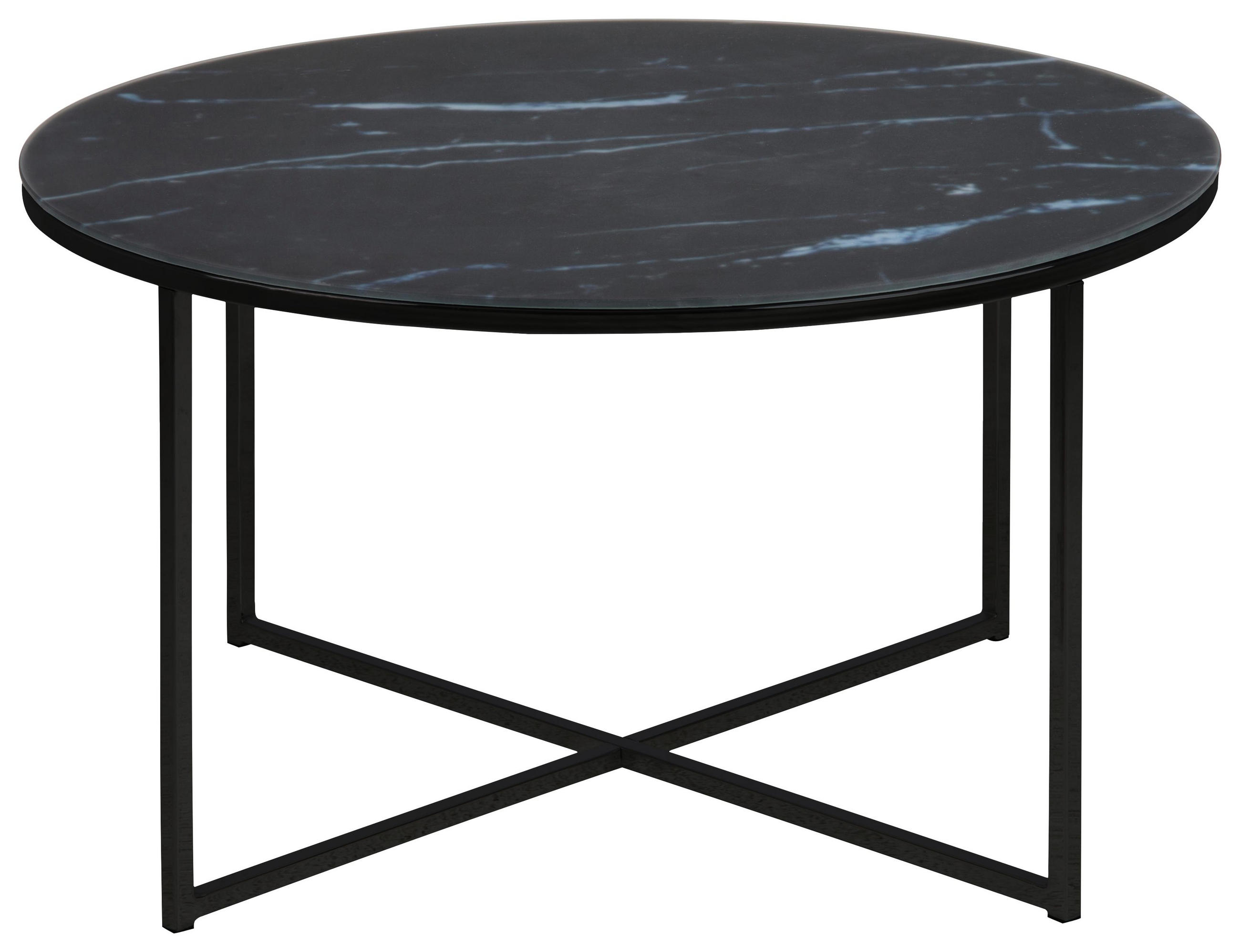 Couchtisch in Metall, Glas 80/80/45 cm