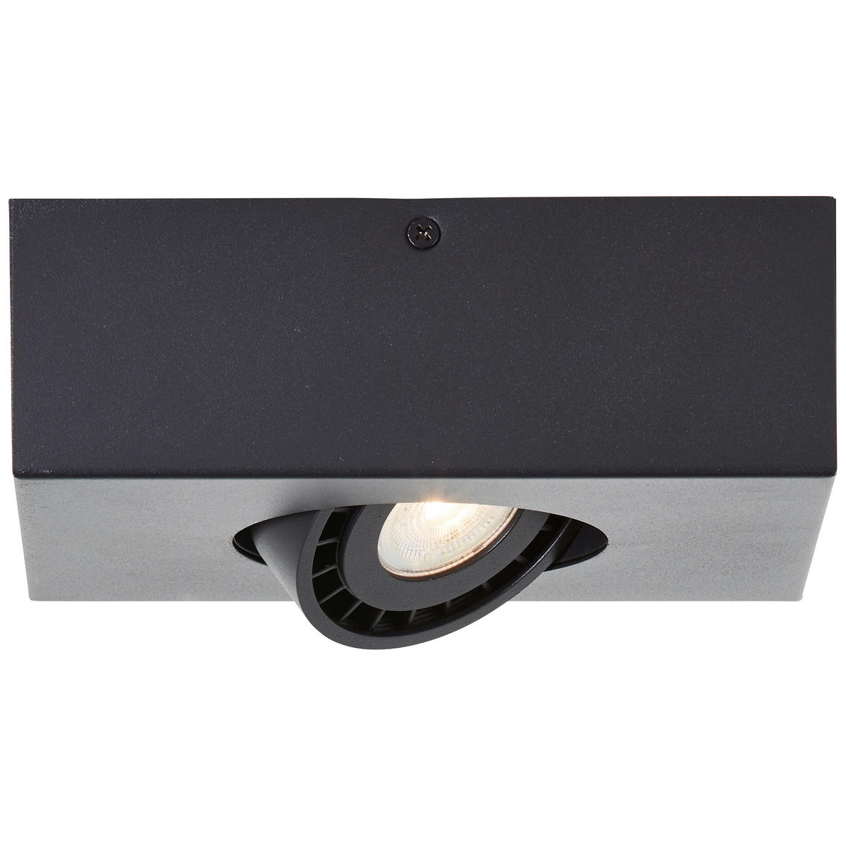 LED-DECKENLEUCHTE 20/9/15 cm   - Schwarz, KONVENTIONELL, Metall (20/9/15cm) - Brilliant
