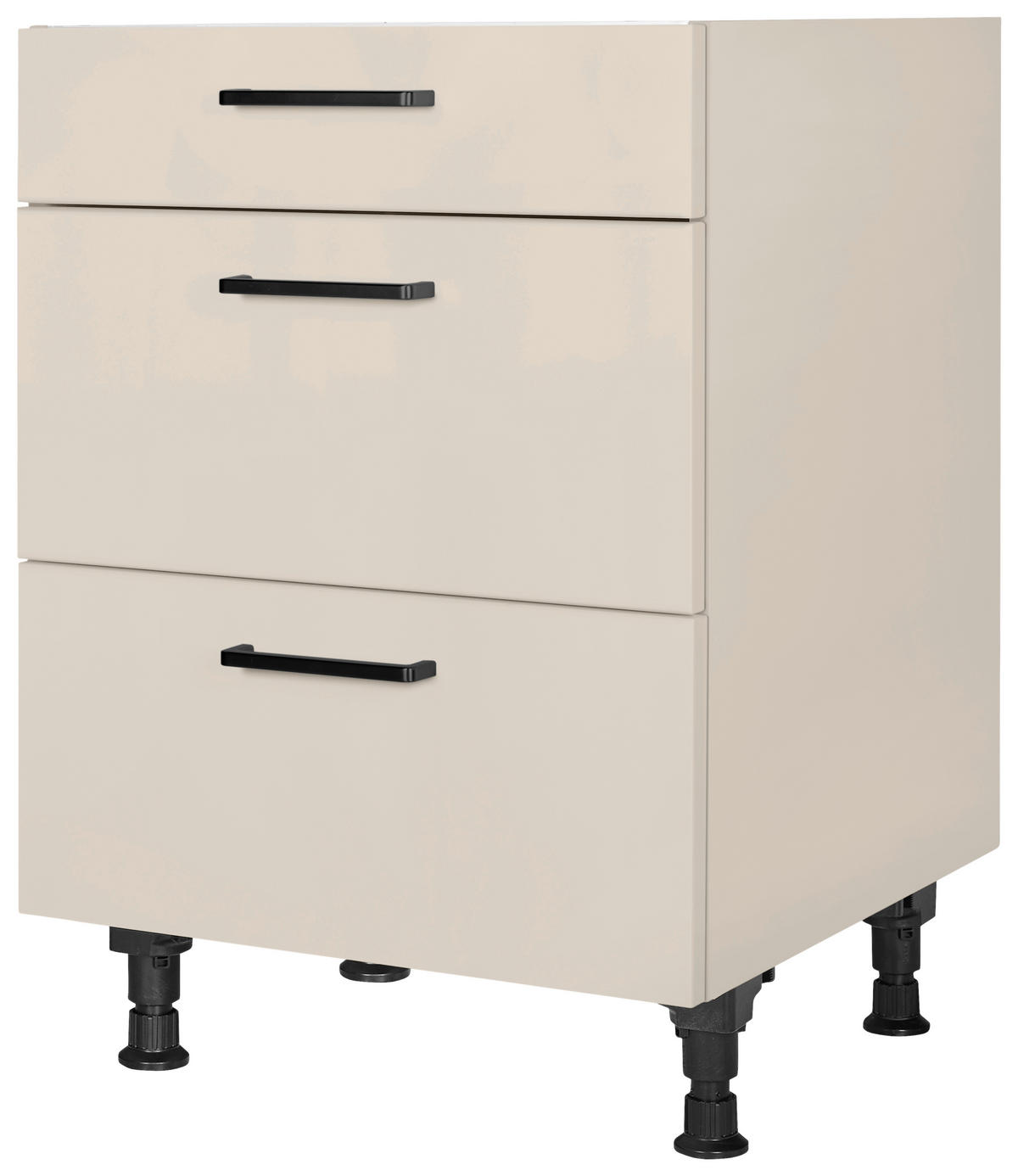 KOCHFELDUMBAUSCHRANK 60,0/87,0/56,0 cm  in Sandfarben  - Sandfarben/Schwarz, MODERN, Holzwerkstoff/Metall (60,0/87,0/56,0cm) - Nobilia