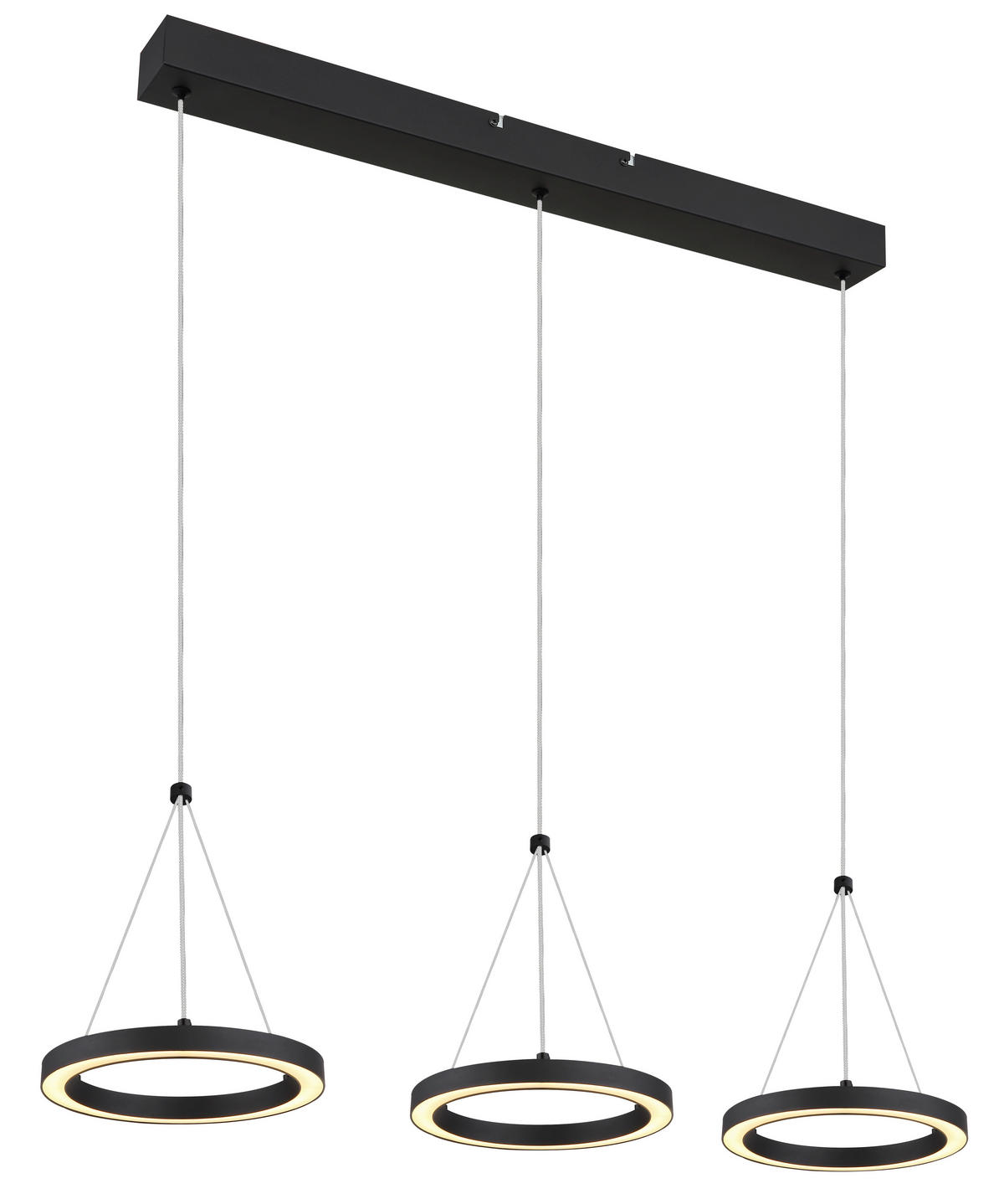 LED-HÄNGELEUCHTE 82/20/120 cm  - Schwarz/Weiß, Design, Kunststoff/Metall (82/20/120cm) - Globo