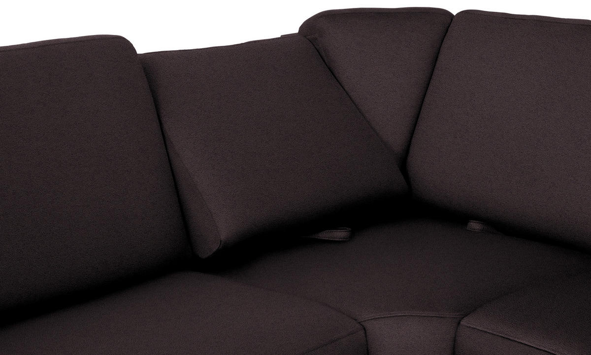 WOHNLANDSCHAFT in Flachgewebe Mokka  - Chromfarben/Mokka, Konventionell, Textil/Metall (240/330/163cm) - Beldomo System