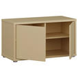 GARDEROBENBANK - Hellgelb/Grau, MODERN, Kunststoff (74,5/41,5/34,9cm) - Carryhome