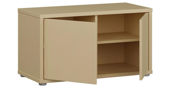 GARDEROBENBANK - Hellgelb/Grau, MODERN, Kunststoff (74,5/41,5/34,9cm) - Carryhome