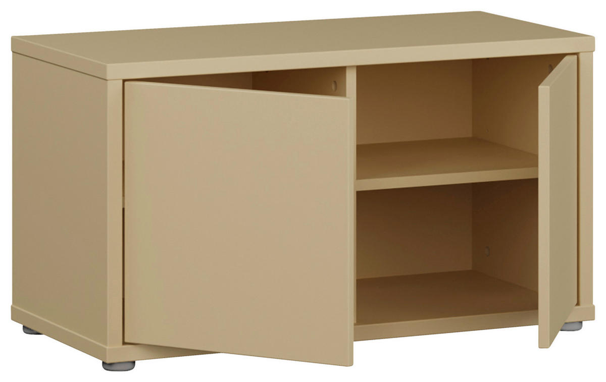 GARDEROBENBANK - Hellgelb/Grau, MODERN, Kunststoff (74,5/41,5/34,9cm) - Carryhome
