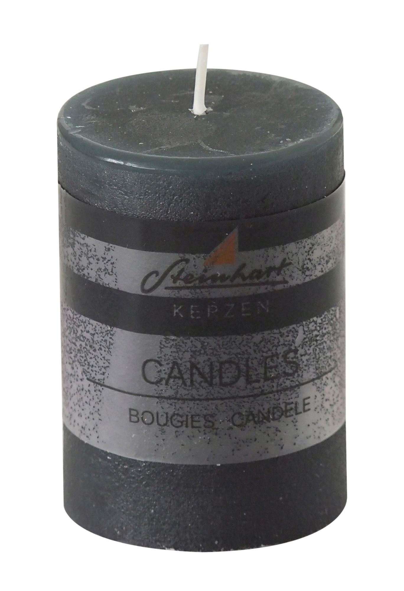 STUMPENKERZE 5,8/8 cm  - Anthrazit, Basics (5,8/8cm) - Steinhart