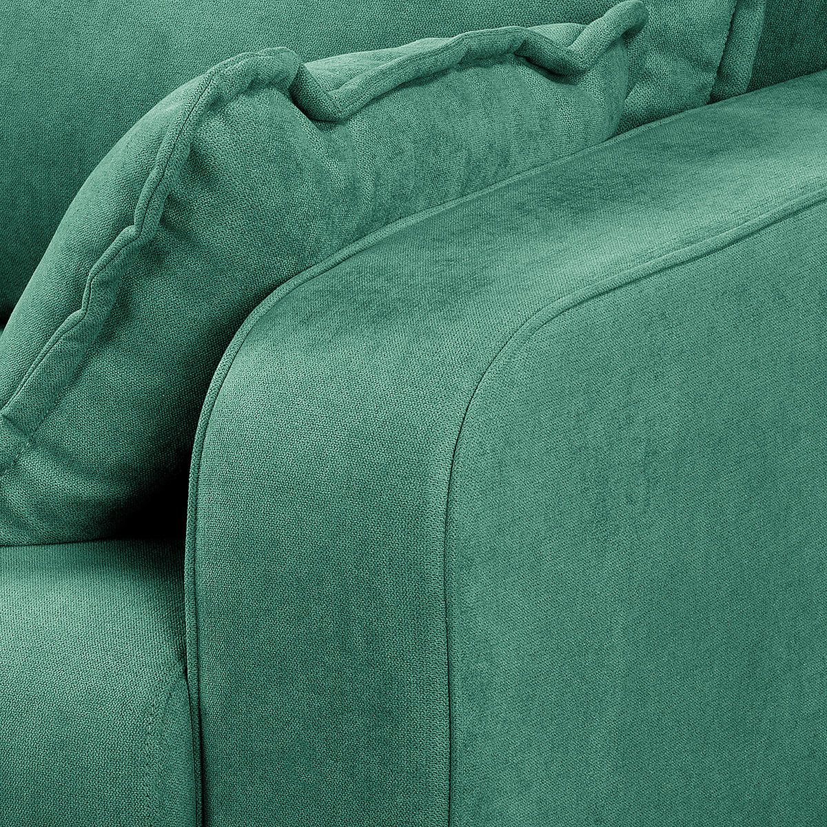 3-SITZER-SOFA in Mikrofaser Mintgrün  - Wengefarben/Mintgrün, Design, Holz/Textil (193/86/87cm) - Livetastic