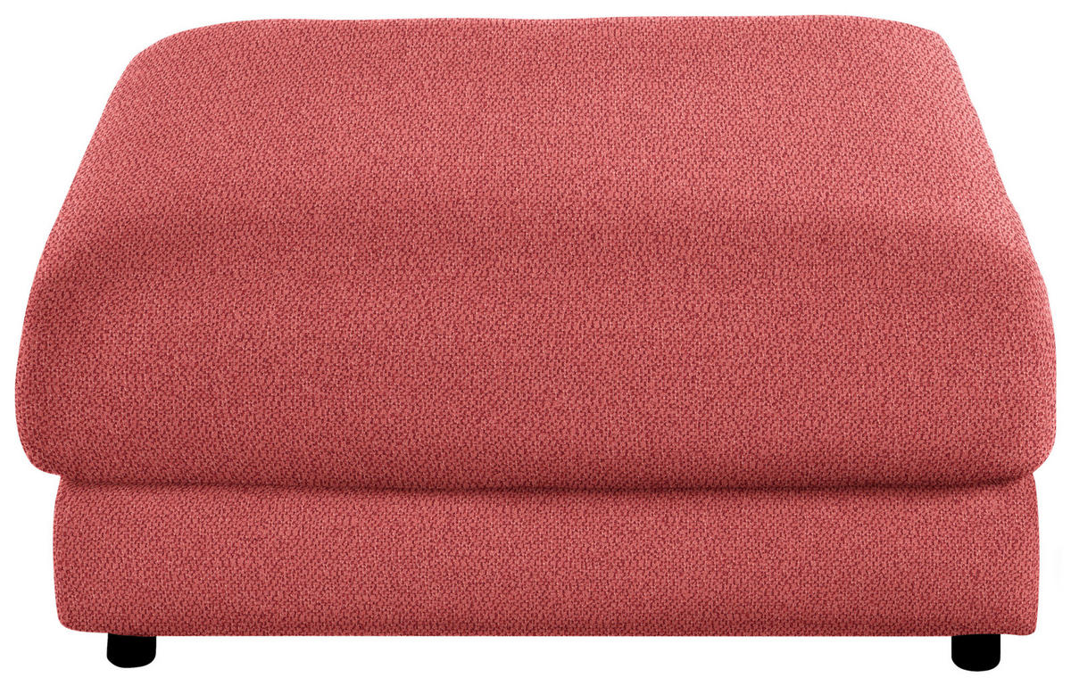 HOCKER in Textil Koralle  - Koralle/Schwarz, Design, Kunststoff/Textil (100/86/100cm) - Lomoco