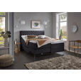 BOXSPRINGBETT 180/200 cm  in Anthrazit  - Chromfarben/Anthrazit, Design, Textil/Metall (180/200cm) - Xora